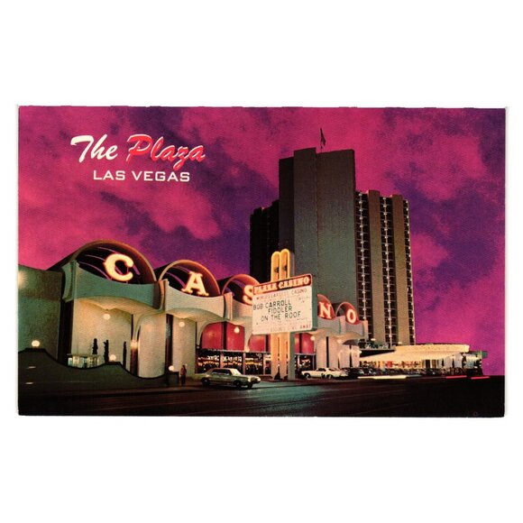 Vintage Postcard Union Plaza Hotel Las Vegas Marquee Nevada Vacation Tourism - Picture 1 of 2